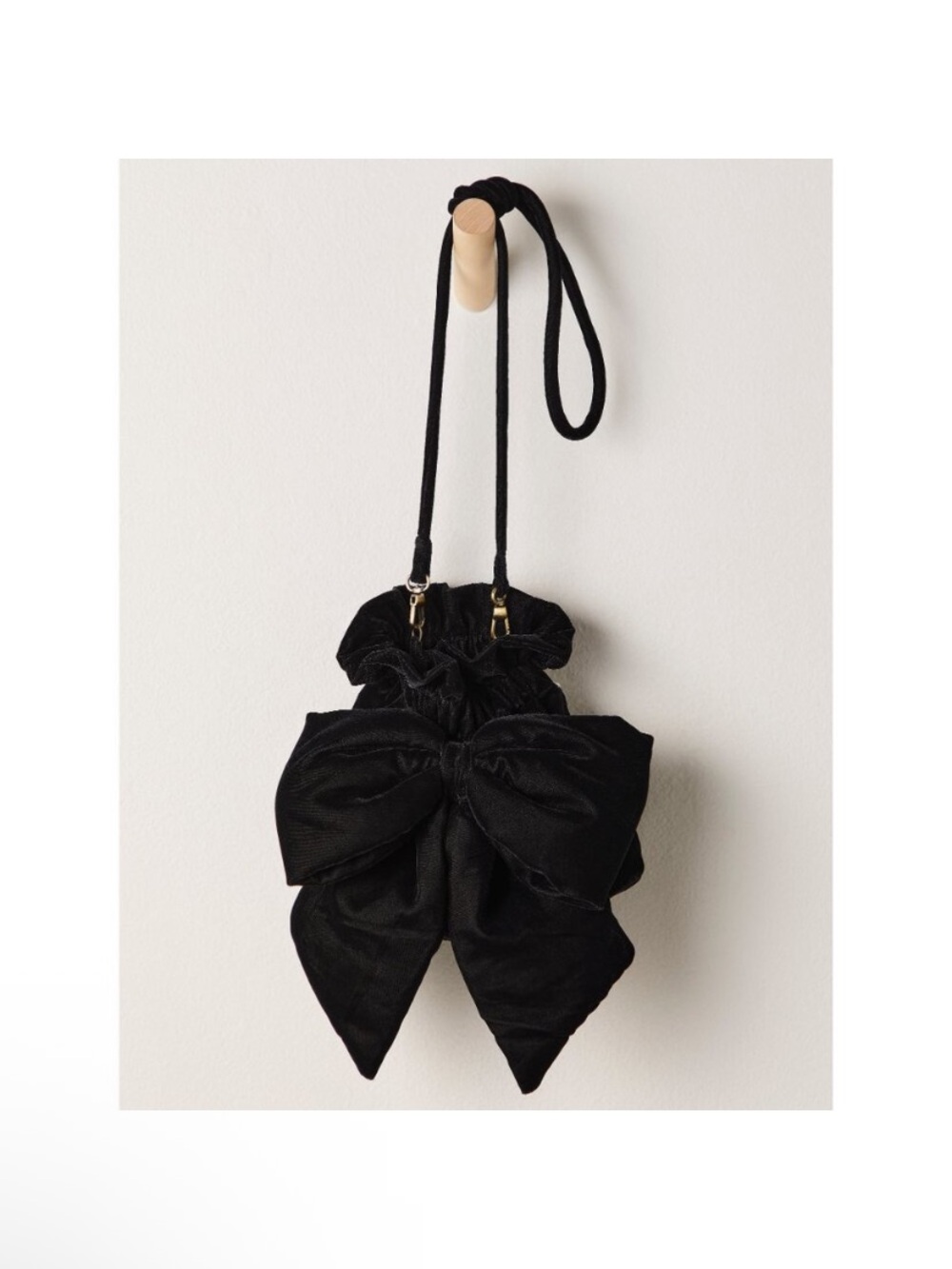 Free People Belle Velvet Bow Bag